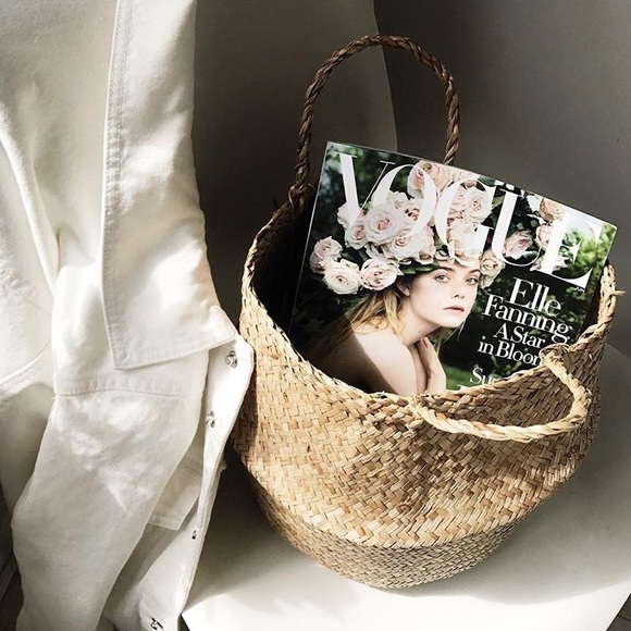 Urban Outfitters Handbags - Seagrass Straw Bag / Basket NWOT